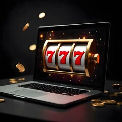 slot machine with chips