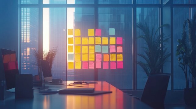 Augmented Reality Brainstorming Session with Sticky Notes - Powered by Adobe