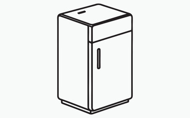 Refrigerator LINE ART SILHOUETTE 