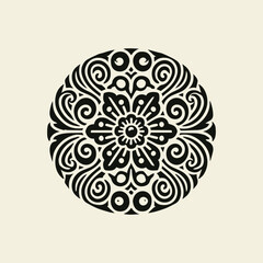 Chinese batik motif vector logo design, traditional Chinese batik © Dawi Firdaus