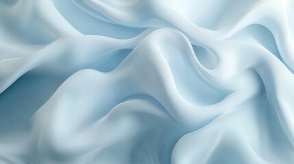 Obraz premium Abstract Light Blue Silk Drape: A Study in Smooth Curves and Gentle Light