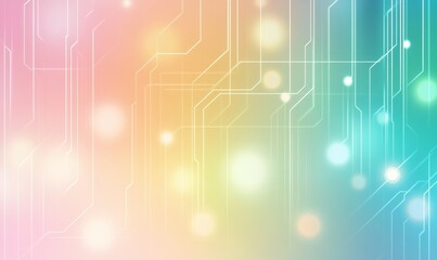 Fototapeta premium Abstract digital background with soft colors and circuit-like patterns.