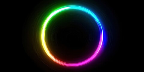 Colorful circle on a black background