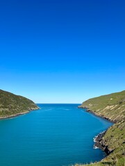 Fototapeta premium view of the sea and mountains