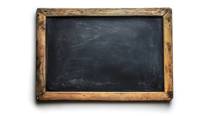Fototapeta premium Old Wooden Framed Blackboard Blank Surface