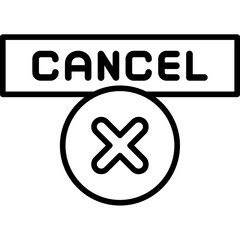 Obraz premium Cancel Icon