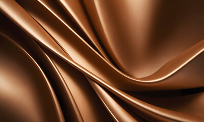 abstract wavy bronze gold metal background