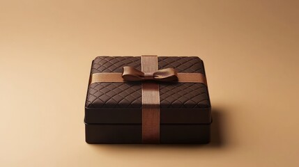 Obraz premium Chocolate gift box flat design side view luxury theme animation vivid 