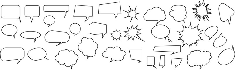 Speech Bubble set. Set of hand draw speech bubbles.