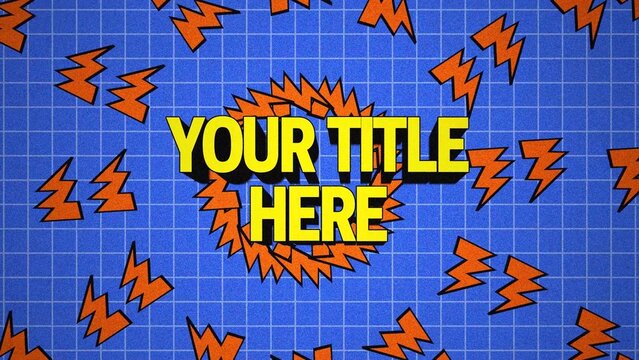 Animated Cartoon Lightning Blueprint Title Intro