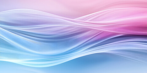 Naklejka premium digital wave of data streams in soft blue and pink hues, creating serene and calming atmosphere. flowing lines evoke sense of tranquility and modernity