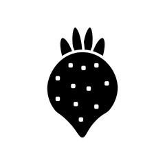 strawberry glyph icon