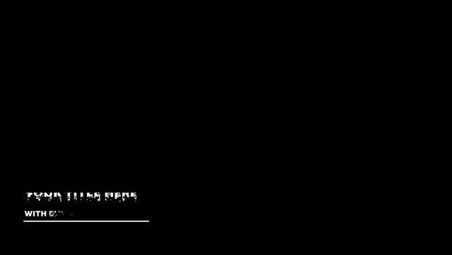Modern Glitch Lower Third Animation