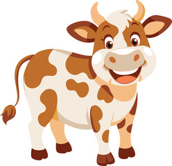 cow cartoon isolated on white