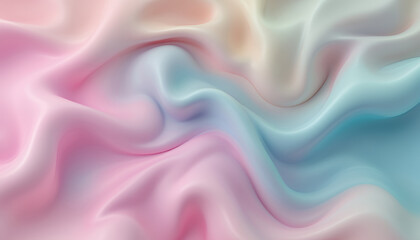 Obraz premium A Beautifully Soft Textured Fabric in Pastel Shades of Pink and Blue with Fluid Movement