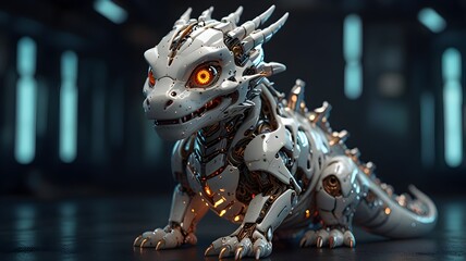 Robotic Dragon - Futuristic Cybernetic Creature Design