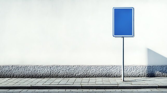 A blue handicap parking sign on a plain white background 