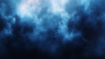 Dark blue stormy cloudscape texture background.