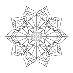 Decorative floral themed mandala design
