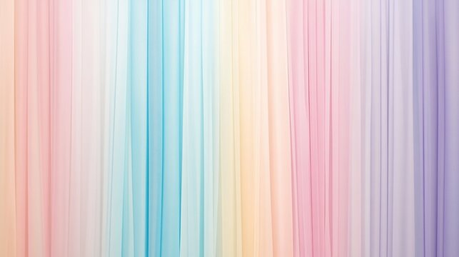 Pastel gradient fabric backdrop with soft vertical lines.
