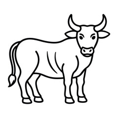 cow isolated on white