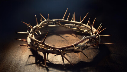 crown of thorns on a ancient dark background