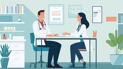 A doctor providing a routine check-up for preventive health care.