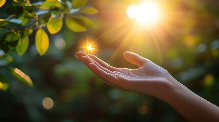 A person practicing Reiki energy healing for holistic well-being.