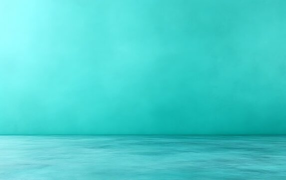 Teal wall and floor background.