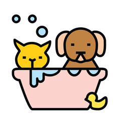 Elevate your designs with our Simple Line and Color Pet Icon Pack, featuring a sleek and modern collection of pet-themed icons.