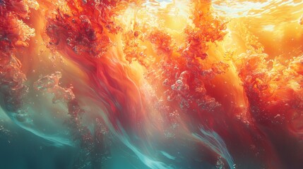 Immersive and colorful virtual reality experience in a soft biological environment