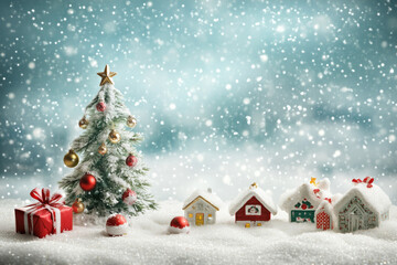Obraz premium Christmas winter new year background