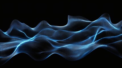 Obraz premium Blue Wave Abstract Design Light Motion Background