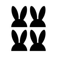 Obraz premium Cartoon bunny elements. Cute bunny ears . Funny bunnies head and muzzle. Decorative element for Easter. Printable stickers scrapbooking. Vector set. Animal character