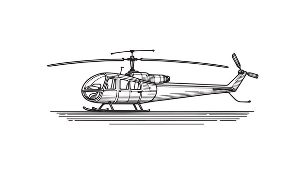 recommend clip art: helicopter line art