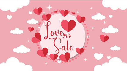 Valentine's day card text typography vector