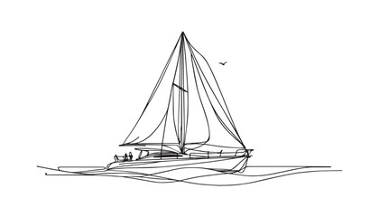 sailboat on the sea