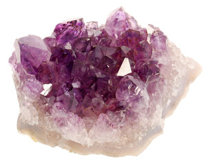 Beautiful amethyst isolated on white. Natural gemstone