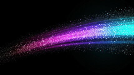 Abstract Flowing Trails of Glowing Luminescent Light in Vibrant Colors