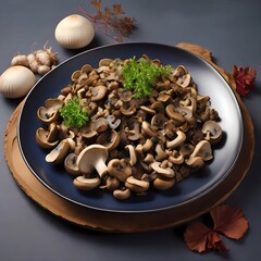 mushrooms with herbs
