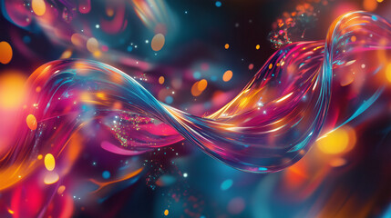 Fototapeta premium Abstract background with glowing lights