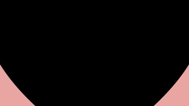 Video transition for Valentine's Day, Women's Day, Mother's Day. Pink and red hearts fly out from the centre and diverge towards the edge. Transparent background with alpha channel
