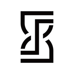 hourglass logo with letters F C