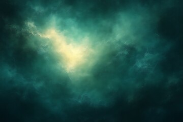 Dark teal clouds with a bright center.