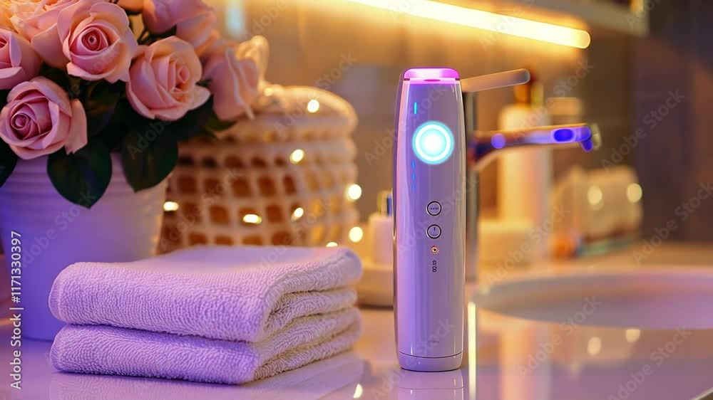 Poster this relaxing at home with advanced spa technologies featuring soothing lighting and gentle care. ph