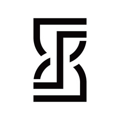 hourglass logo with letters F C