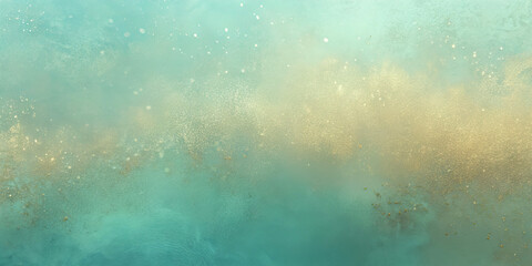 Obraz premium Pale Gold Blending into Frosty Aqua with Transparent Gradient