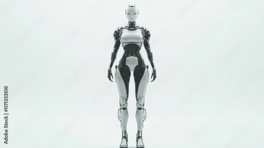 Leinwandbilder a humanoid robot with a sleek design, showcasing advanced technology in robotics.