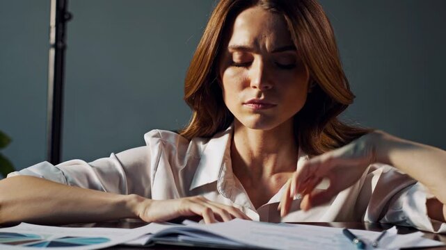 Overwhelmed Female Entrepreneur Facing Challenges