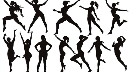 Silhouette Collection of Women in Various Poses